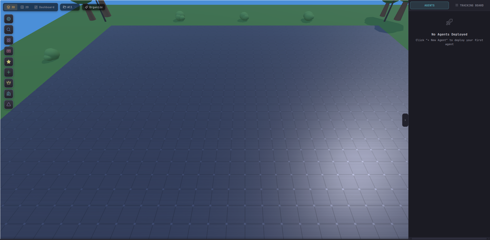 Empty 3D battlefield