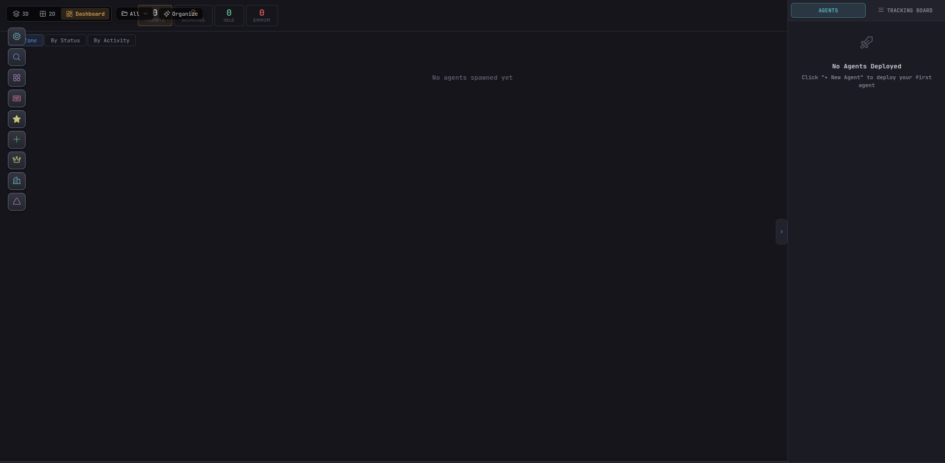 Dashboard, empty