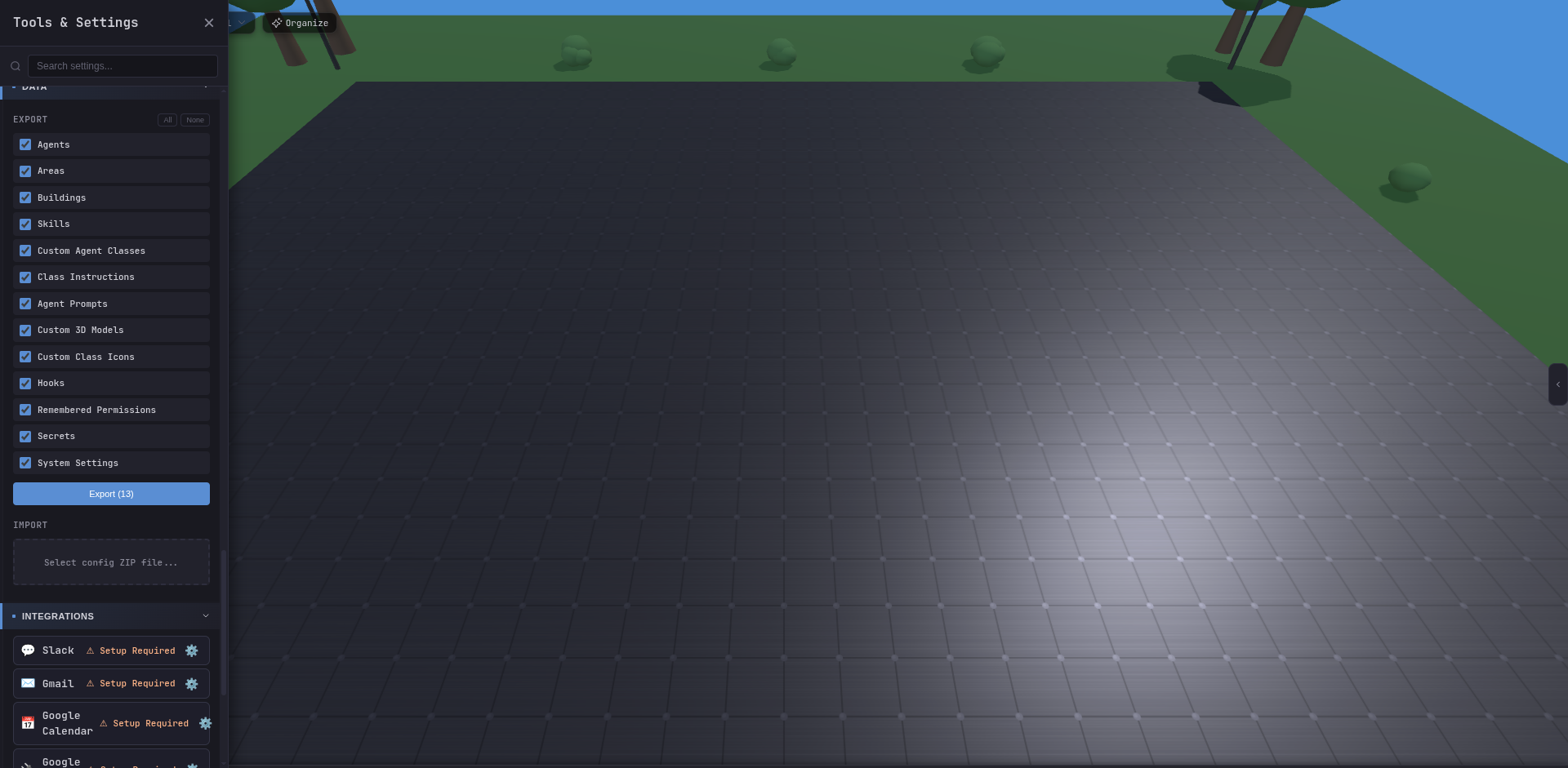 Settings — Integrations