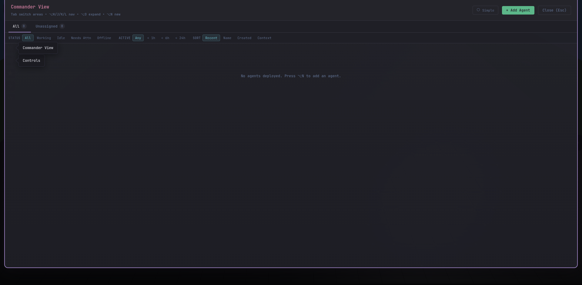 Commander View, empty