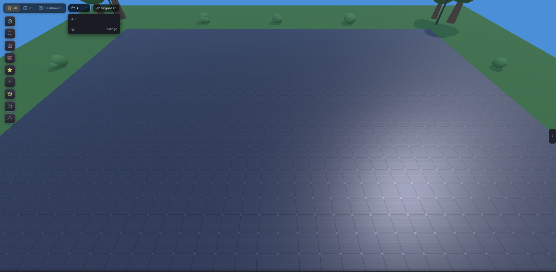Workspaces menu