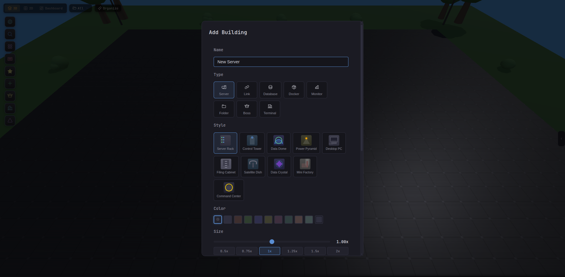 Add Building modal